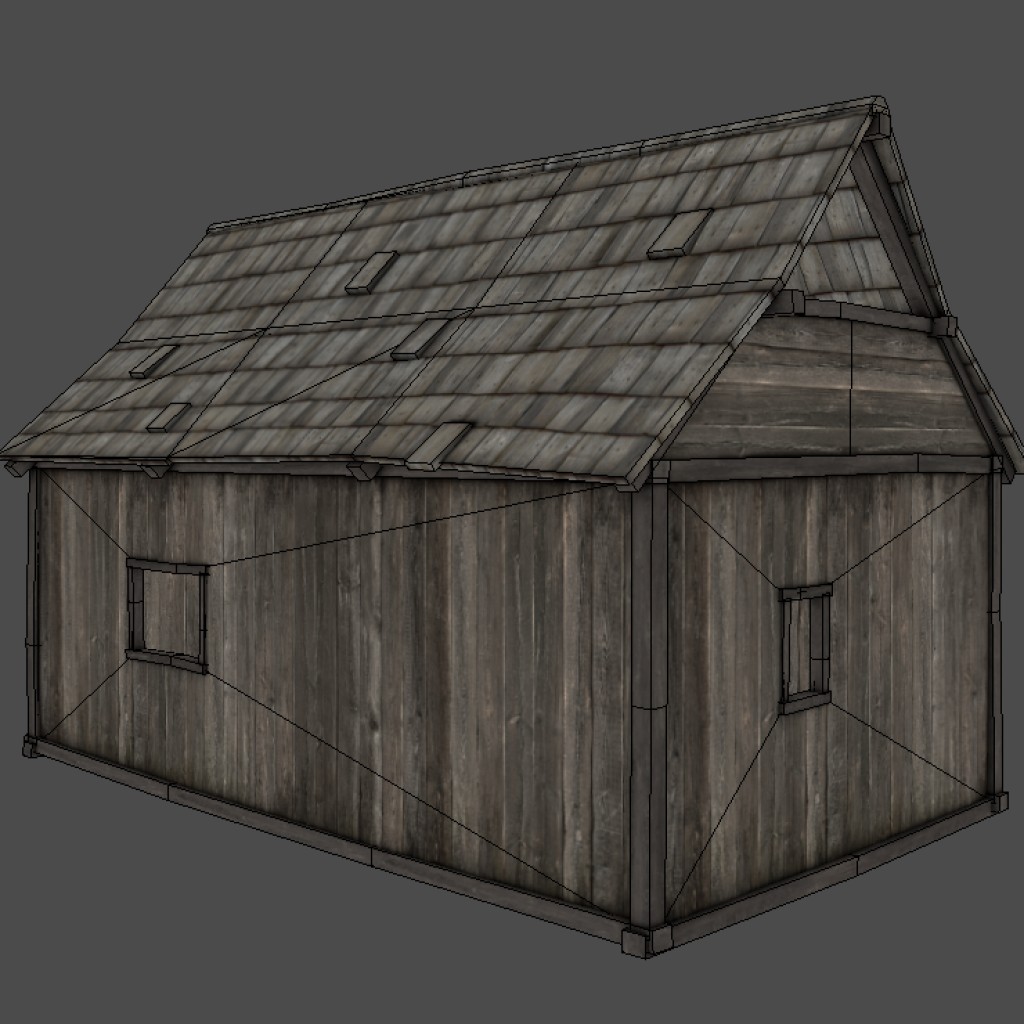 Wooden Hut (Low Poly + LoD) preview image 2